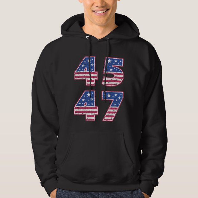 Donald Trump 45-47 Hoodie (Vorderseite)