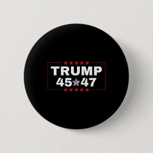 Donald Trump 45 47. US-Präsident T-Shirt Mega Won  Button