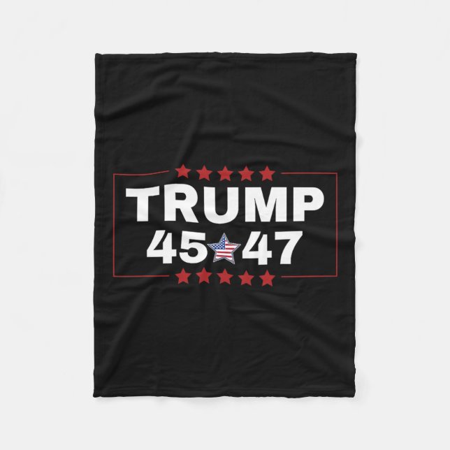 Donald Trump 45 47. US-Präsident T-Shirt Mega Won  Fleecedecke (Vorderseite)