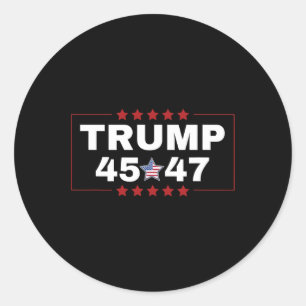 Donald Trump 45 47. US-Präsident T-Shirt Mega Won Runder Aufkleber