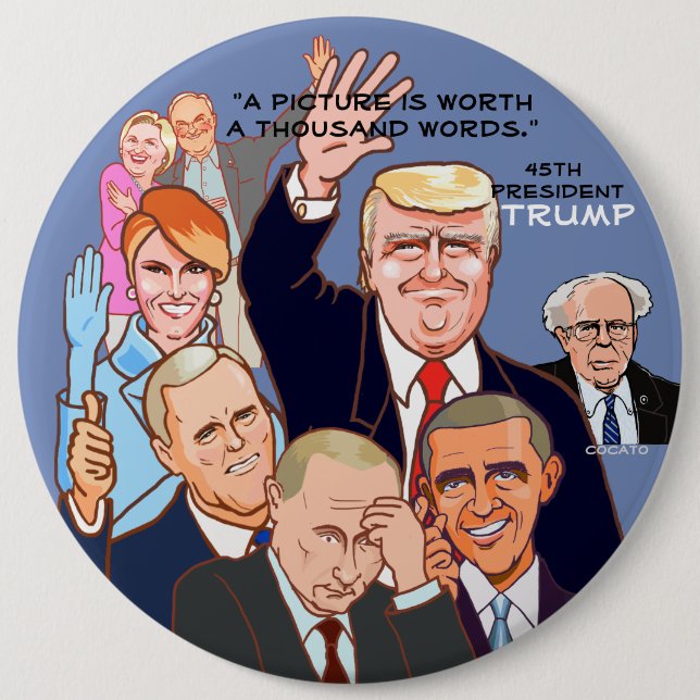 Donald Trump-45th President of the USA. Button (Vorderseite)