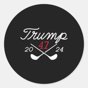 Donald Trump 47 2024 Runder Aufkleber