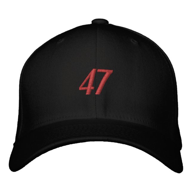 Donald Trump 47 bestickt Baseball Cap Bestickte Baseballkappe (Vorderseite)