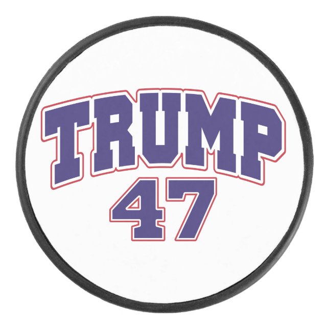 Donald Trump 47 Eishockey Puck (Vorderseite)