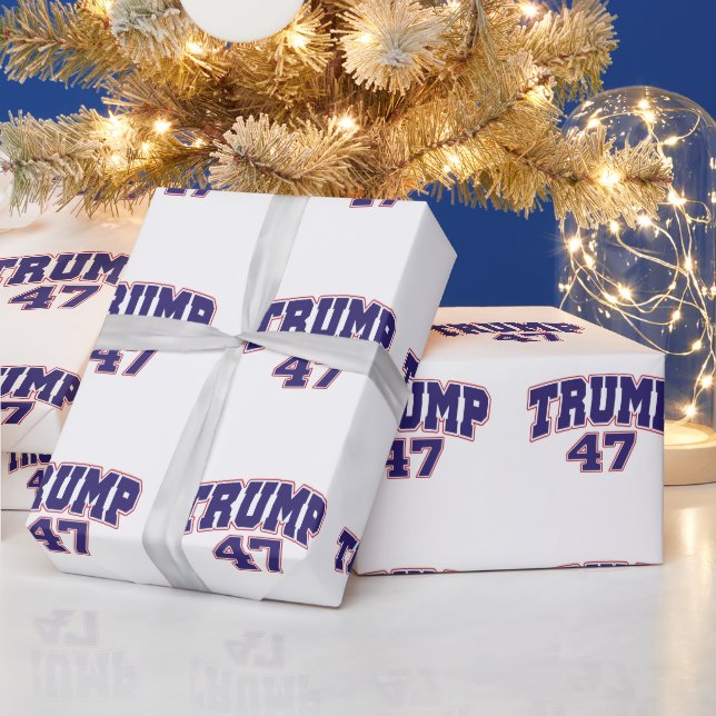 Donald Trump 47 Geschenkpapier (Feiertage)