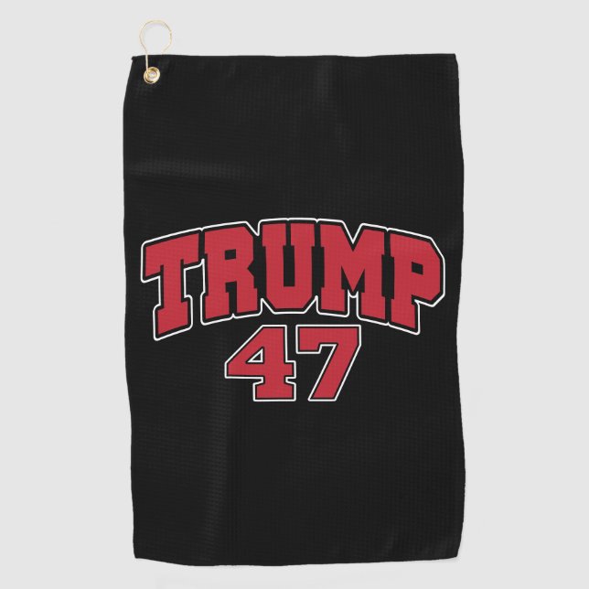 Donald Trump 47 Golfhandtuch (Vorderseite)