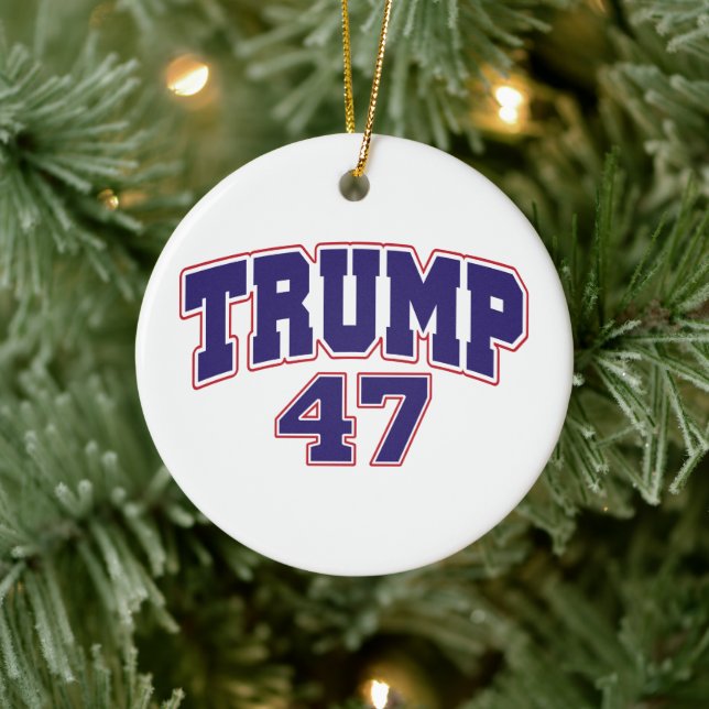 Donald Trump 47 Keramik Ornament (Baum)