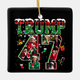 Donald Trump 47. Präsident 2024 Weihnachten Weihna Keramikornament