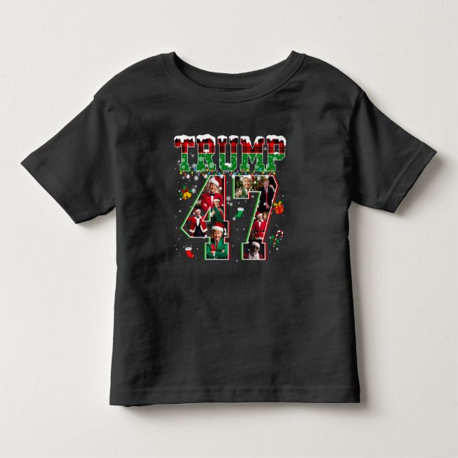 Donald Trump 47. Präsident 2024 Weihnachten Weihna Kleinkind T-shirt (Vorderseite)
