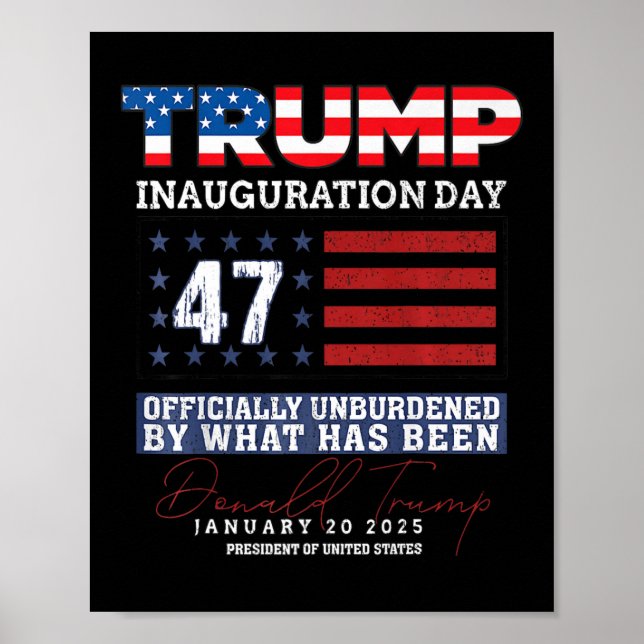 Donald Trump 47. Präsident 2025 Amtseinführung USA Poster (Vorne)