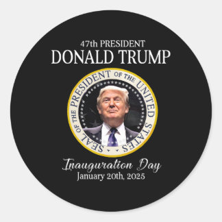 Donald Trump 47. Präsident Einweihung 2025 Unterst Runder Aufkleber