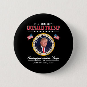Donald Trump 47. Präsidenten Einweihung 2025 Unter Button
