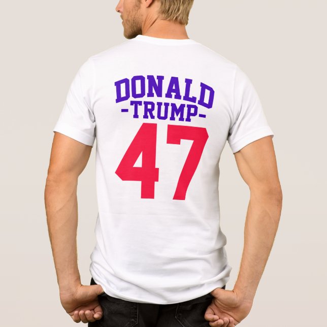 Donald Trump 47 Präsidentschaftswahl 2024 Tri-Blend Shirt (Rückseite)