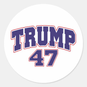 Donald Trump 47 Runder Aufkleber