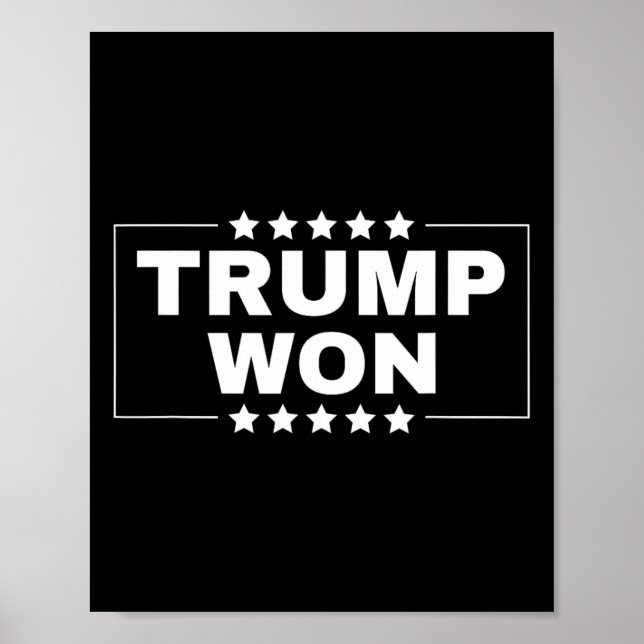 Donald Trump 47. US-Präsident T-Shirt Trump Won El Poster (Vorne)