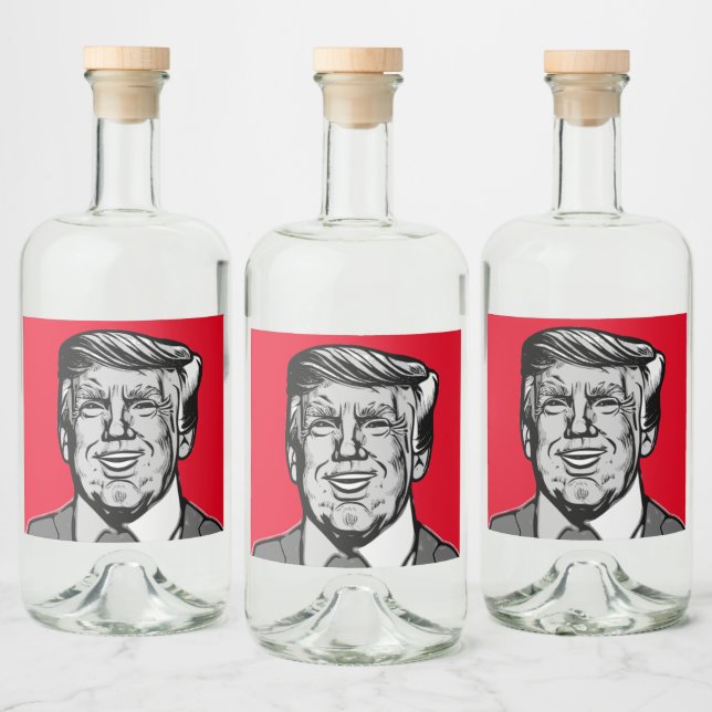 DONALD TRUMP ALKOHOLFLASCHENETIKETT (Flaschen)