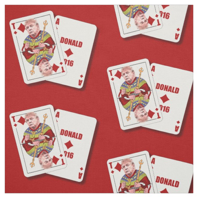 Donald Trump als Blackjack-Karten für Präsidenten Stoff (Muster)