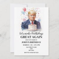 Donald Trump als Geburtstagseinladung