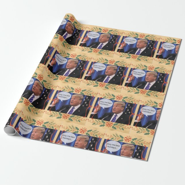Donald Trump als Packpapier (Ungerollt)