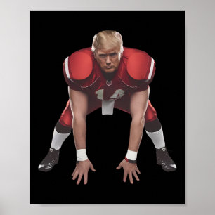 Donald Trump American Footbyll Präsident 2024 Elec Poster