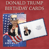 DONALD TRUMP AMERIKAN FLAG BIRTHDAY CARD