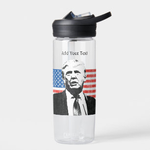 Donald Trump Amerikanische Flagge Custom Text Came Trinkflasche