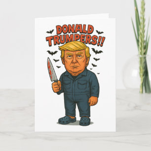 Donald Trump-Anhänger Halloween-Design Lustiges po Karte