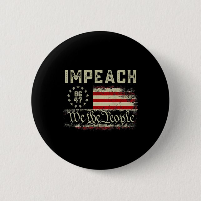 Donald Trump anklagen Protest gegen Trump  Button (Vorderseite)