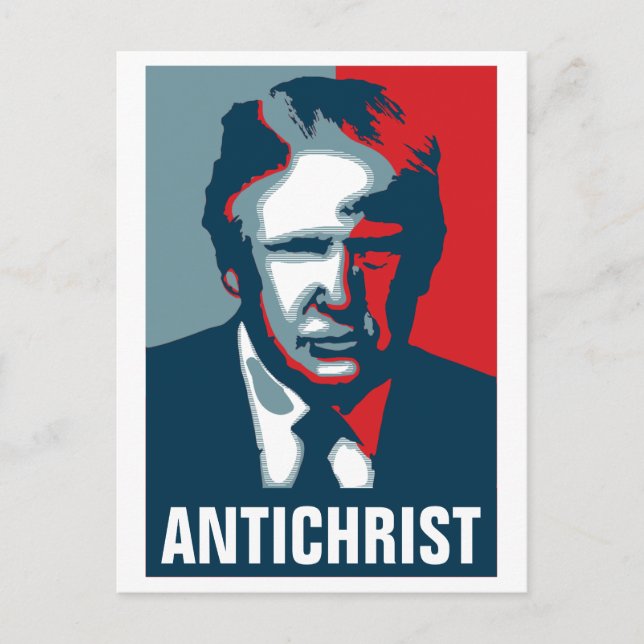 Donald Trump ANTICHRIST Postkarte (Vorderseite)