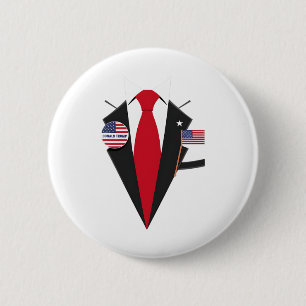 Donald Trump Anzug und Krawatte Halloween-Kostüm 1 Button
