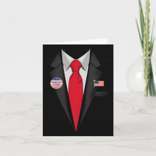 Donald Trump Anzug und Krawatte Halloween-Kostüm Karte