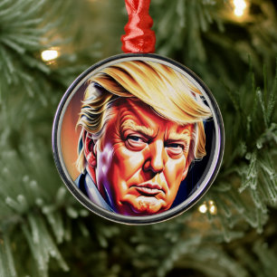 DONALD TRUMP ART CHRISTMAS Ornament
