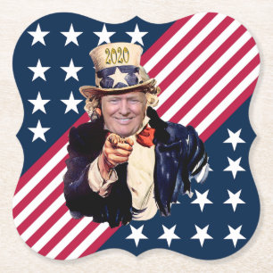 Donald Trump As Uncle Sam ~ Stars & Stripes ~ 2020 Untersetzer