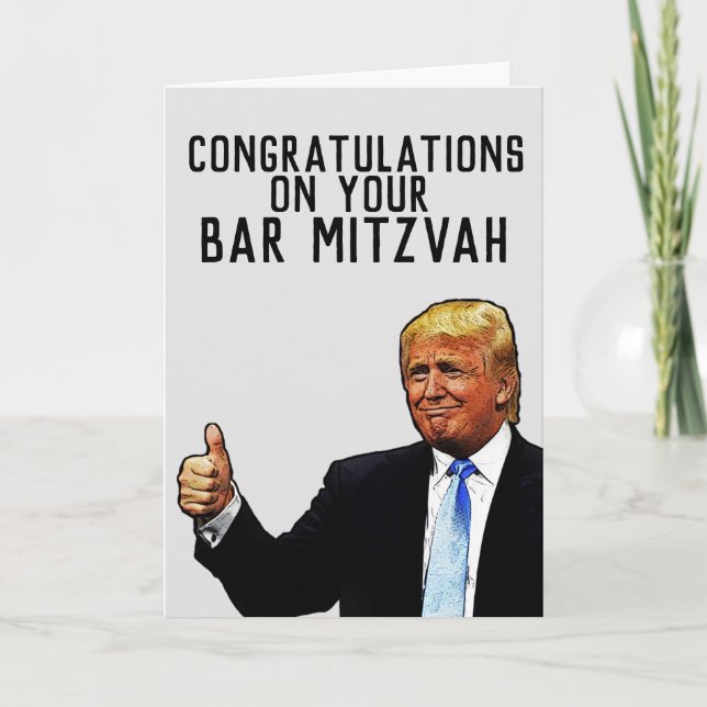 DONALD TRUMP BAR MITZVAH CARD KARTE (Vorderseite)