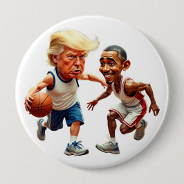 Donald Trump Barack Obama Button