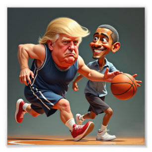Donald Trump Barack Obama Fotodruck