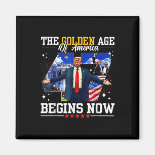 Donald Trump beginnt das goldene Zeitalter Amerika Magnet