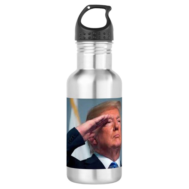 Donald Trump begrüßt Edelstahlflasche (Vorderseite)