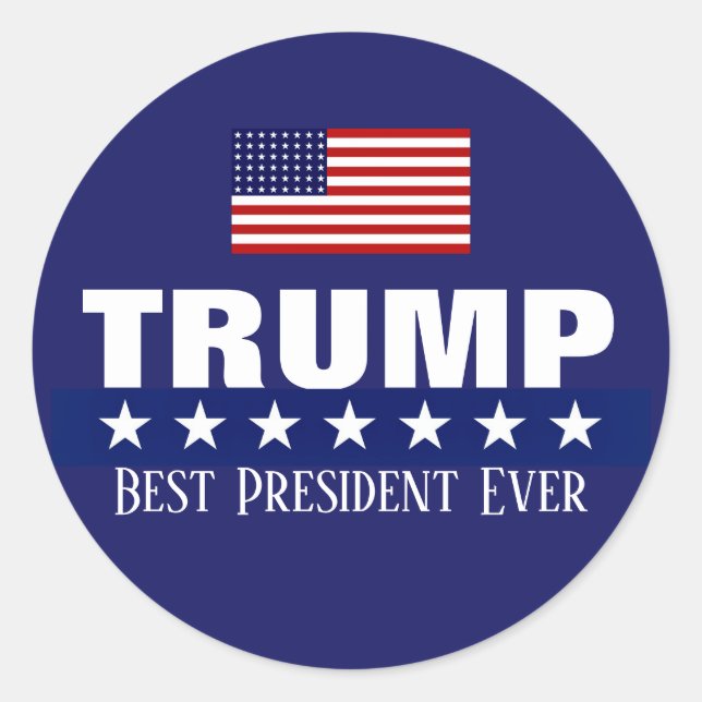 DONALD TRUMP BEST PRÄSIDENT JEMALS STICKER (Vorderseite)