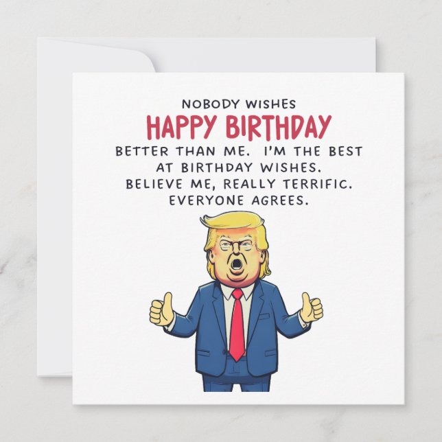 Donald Trump Birthday Card Karte (Vorderseite)