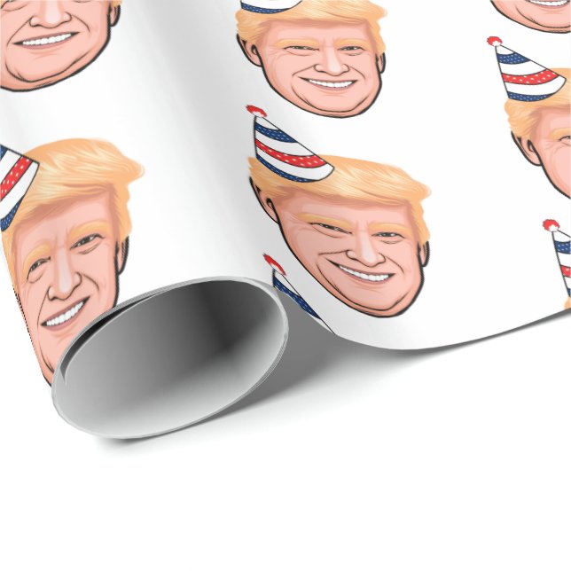 DONALD TRUMP BIRTHDAY GESCHENKPAPIER (Rolleneckpunkt)