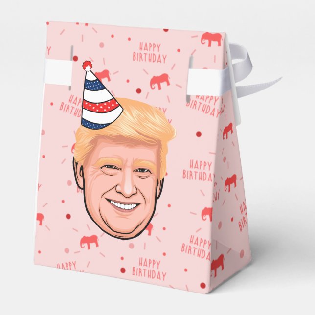 DONALD TRUMP BIRTHDAY GESCHENKSCHACHTEL (Rückseite)