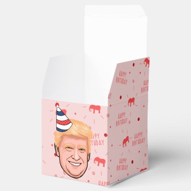 DONALD TRUMP BIRTHDAY GESCHENKSCHACHTEL (Geöffnet)