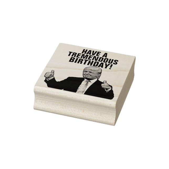 DONALD TRUMP BIRTHDAY RUBBER BRIEFMARKE GUMMISTEMPEL (Stempel)