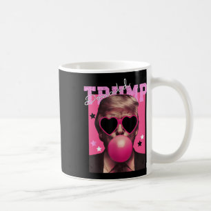 Donald Trump bläst Blase Gum Pink Sungles Trump Kaffeetasse