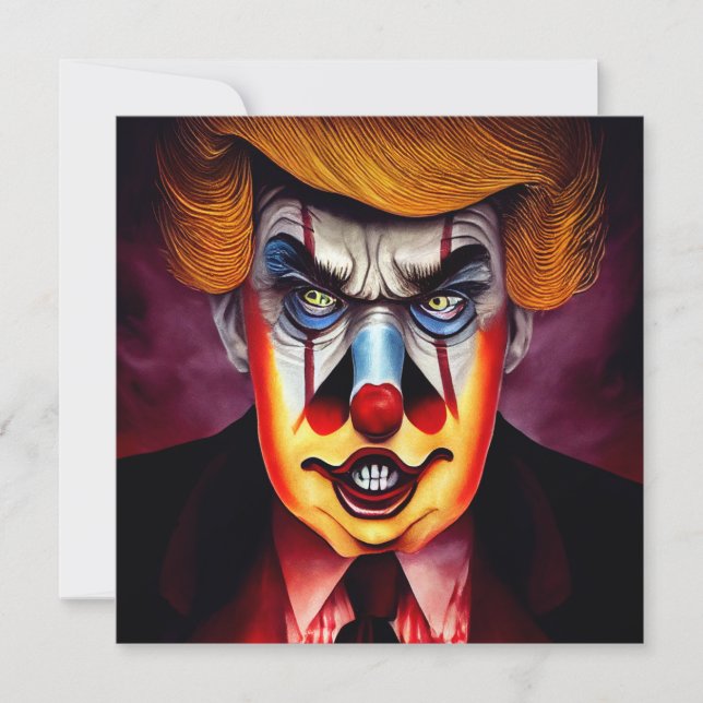 Donald Trump böser Clown Karte (Vorderseite)