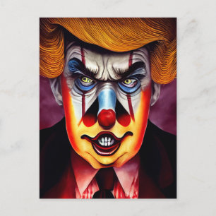 Donald Trump böser Clown Postkarte