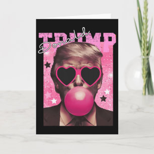 Donald Trump Bubble Gum Pink Sonnenbrille Karte