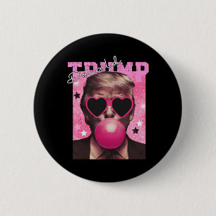 Donald Trump Bubble Gum Pink Sungles Button