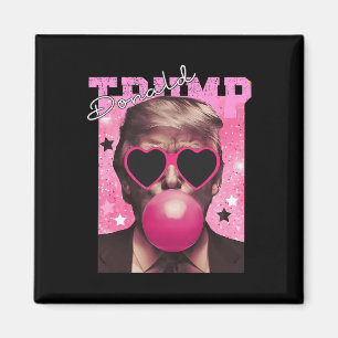 Donald Trump Bubble Gum Pinke Sonnenbrille Magnet
